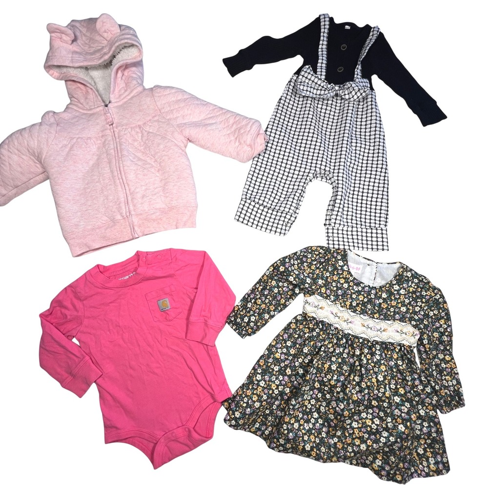Baby Girl Clothes Bundle 12M Bonnie Baby Carhartt Simple Joys Dress Set Coat